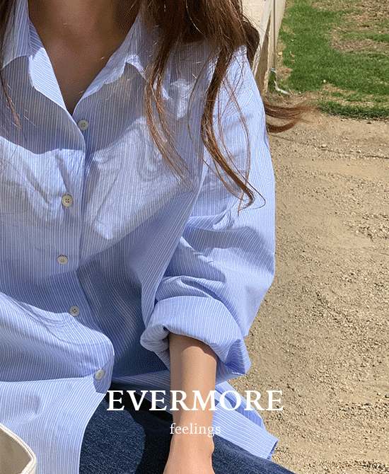 [evermore] 커밍스트라이프셔츠 (2color) *핑크 7-10일소요